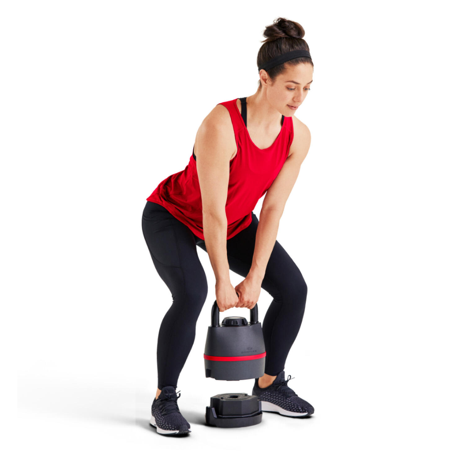 Kettlebell ajustable SelectTech 840 – 8 à 18 kg, réglage rapide, design compact 3/7
