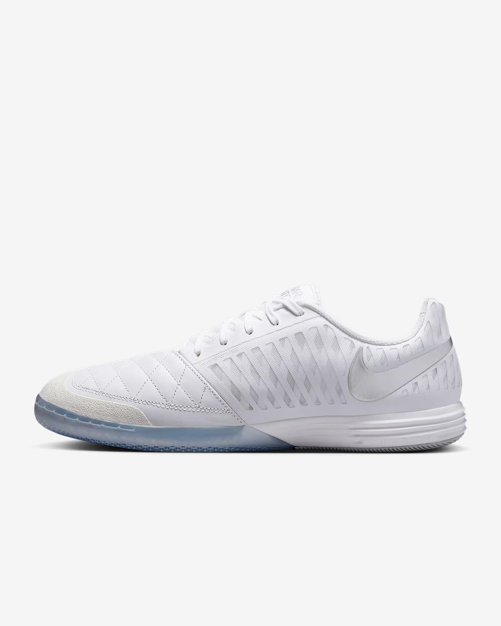 Baskets Nike Lunargato II en Blanc et Chrome 1/7