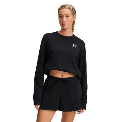 Felpa Nera Donna Under Armour Rival Terry