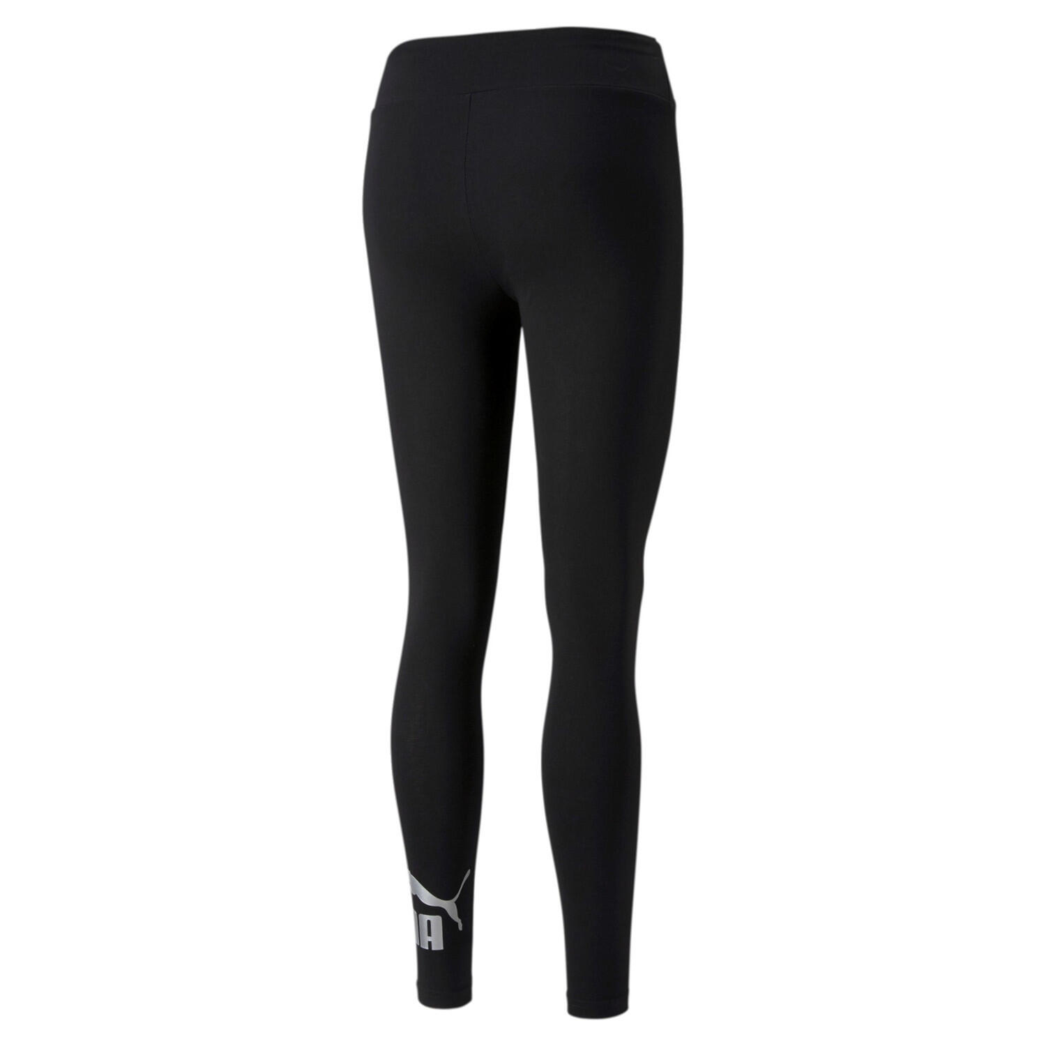 Leggings Essentials+ Metallic Donna PUMA Black Silver 7/7
