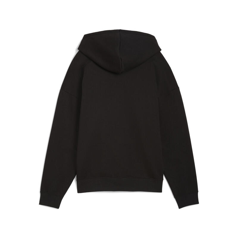 Pulover alergare femei glugă cu șnur, fermoar Ess Small No. 1 Logo Comfort