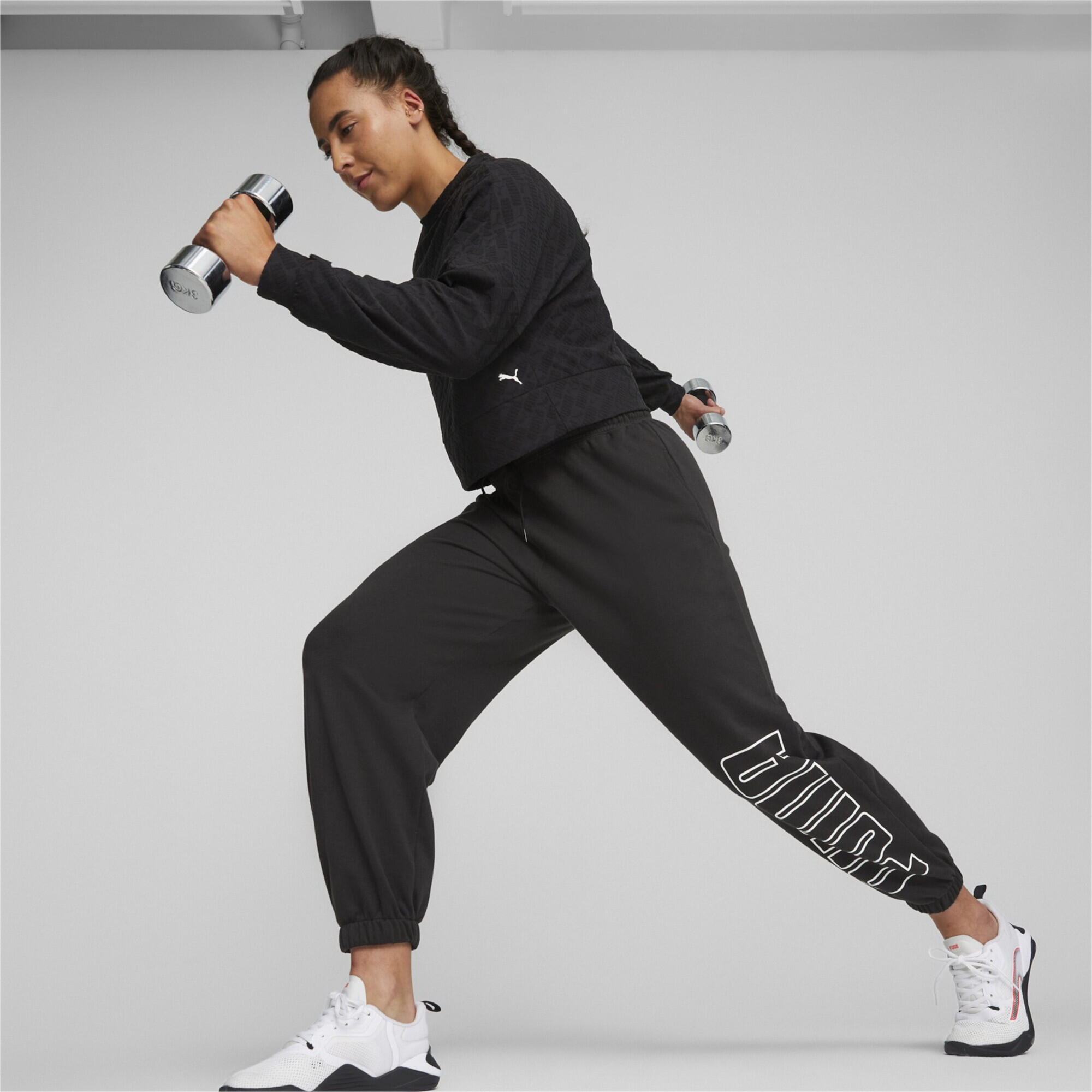 Puma Damen Pullover Puma Fit Branded Fleece Crew 524124 2/9