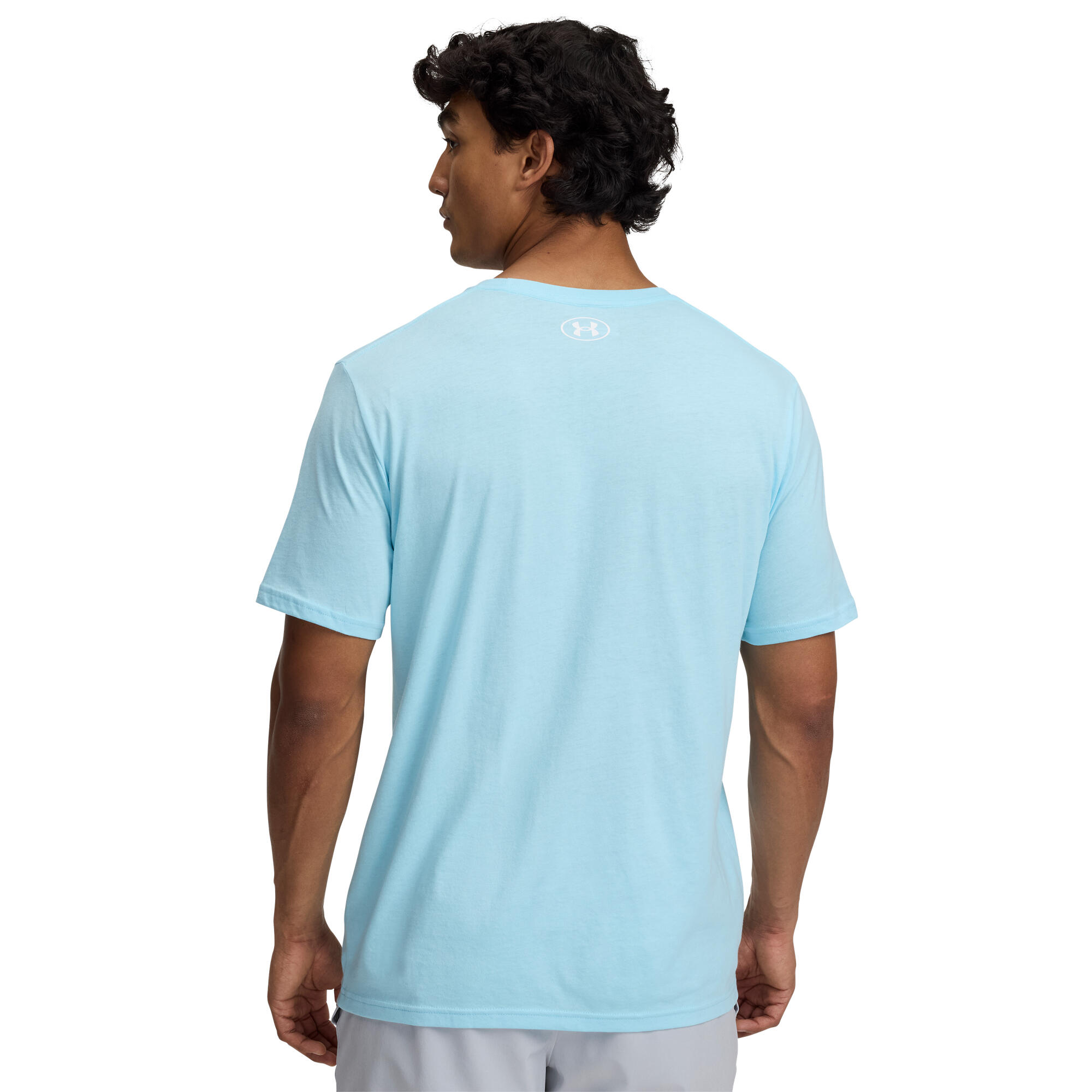 T-shirt Under Armour Team Issue Wordmark bleu clair coton mélangé 2/2