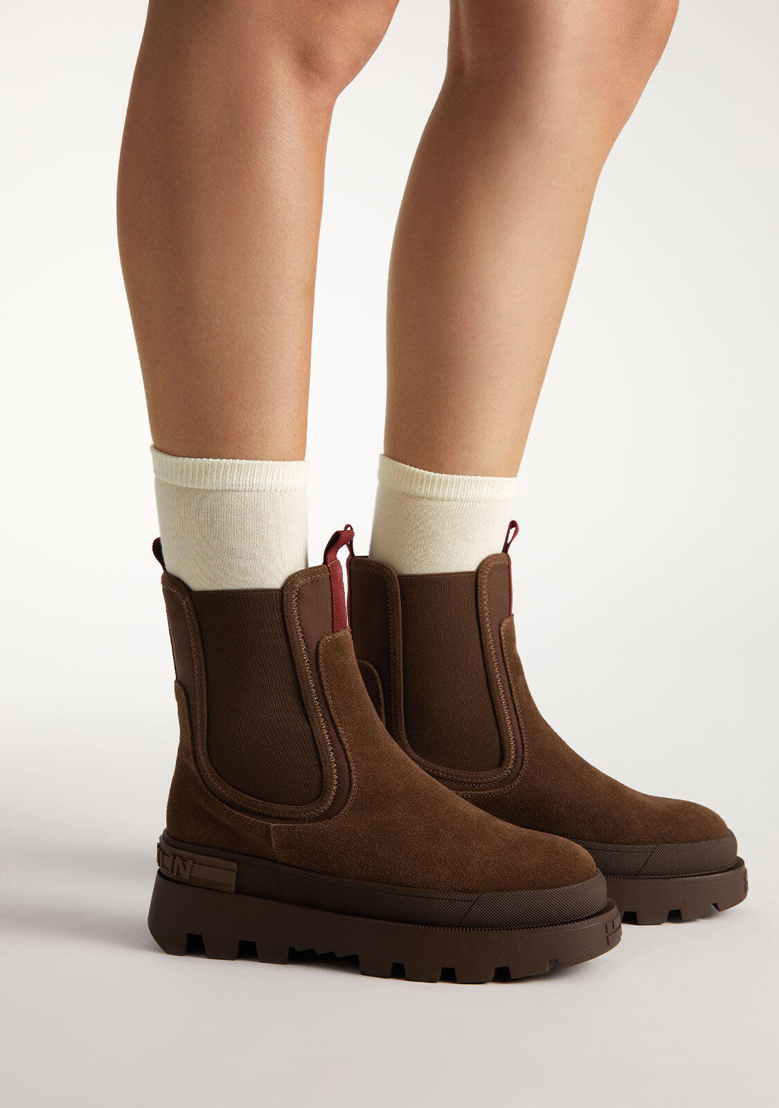 Botas de Mujer Corte Medio All Track Chelsea Marrón 5/5