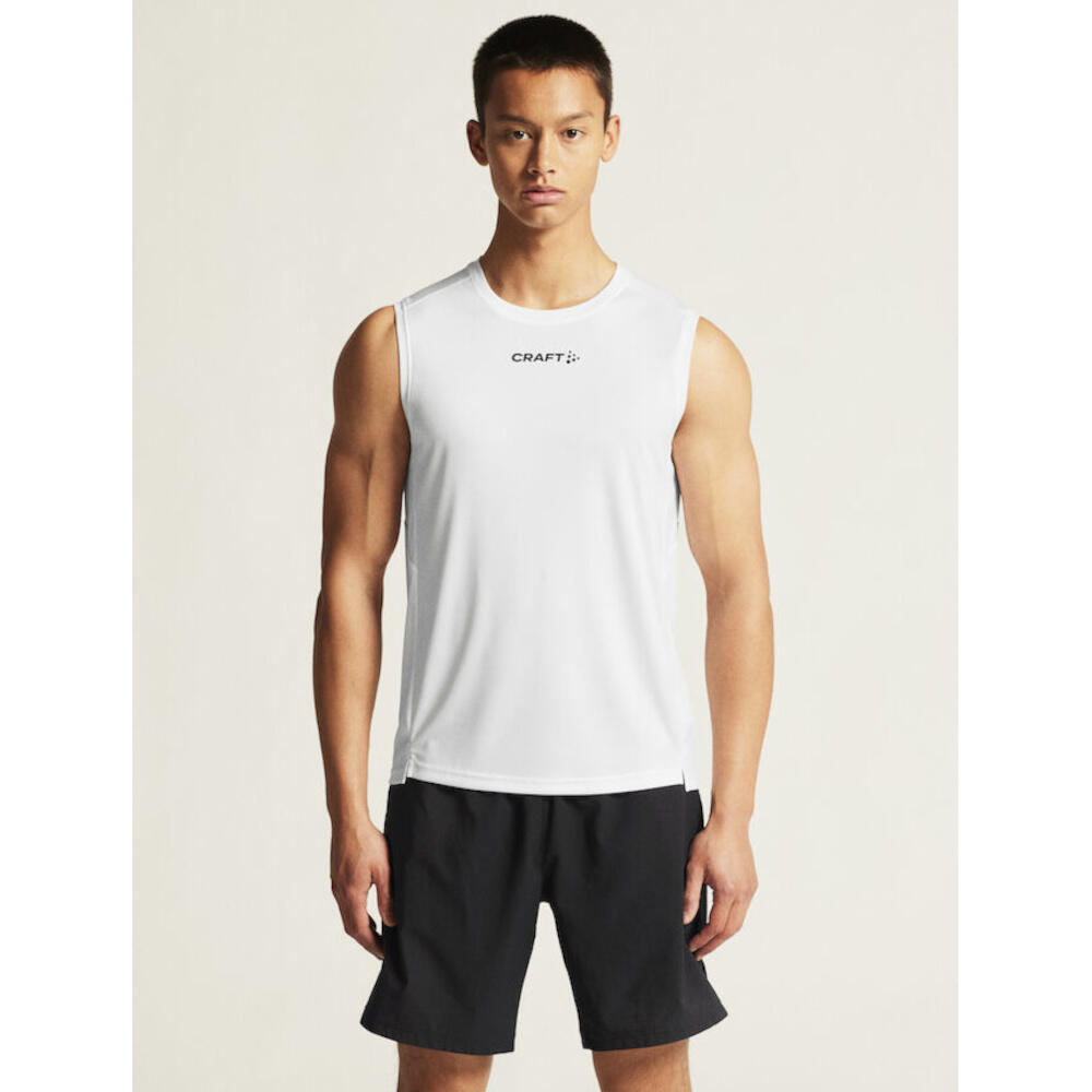 Singlet course - homme - racerback, recyclé - rush 2.0 - blanc 3/5