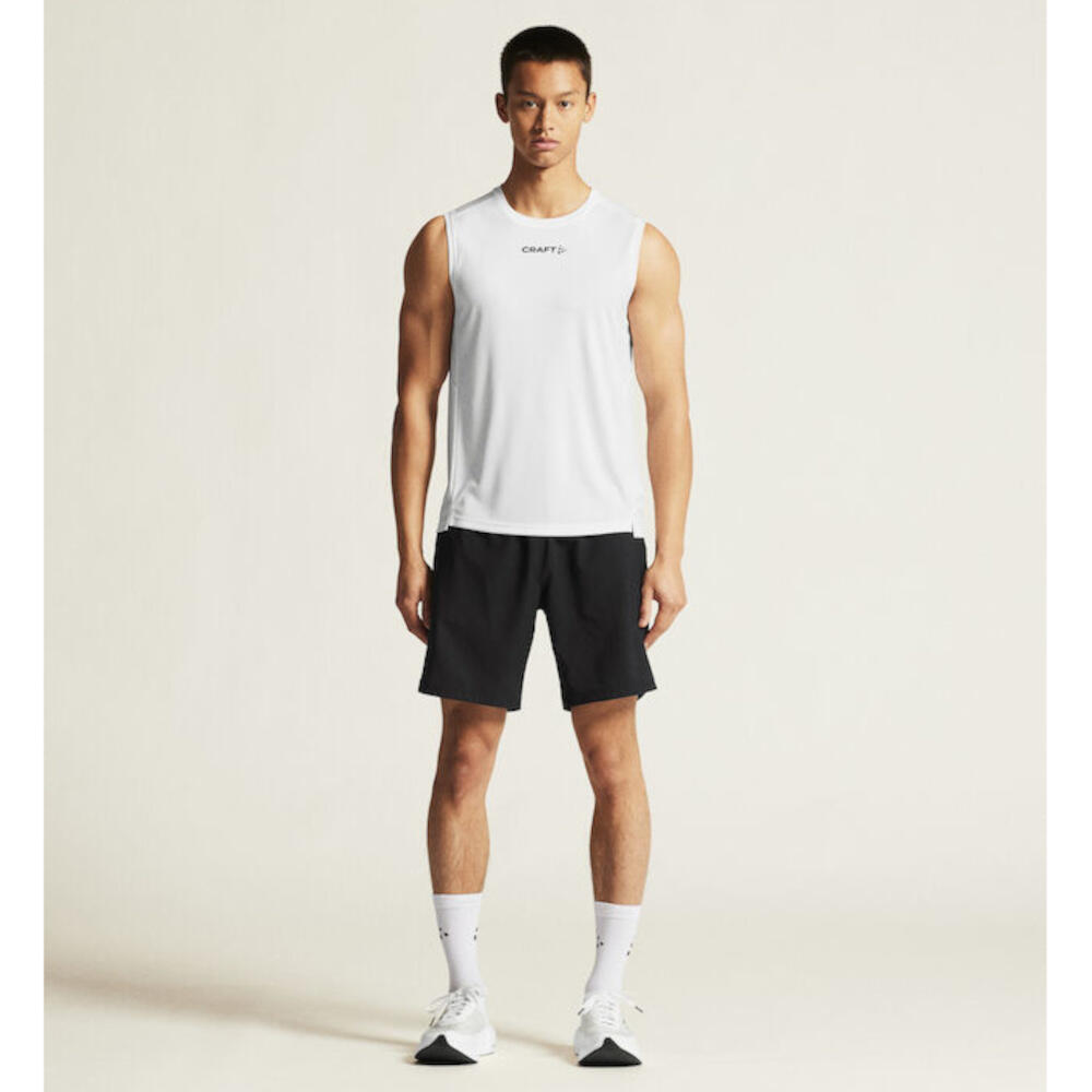 Singlet course - homme - racerback, recyclé - rush 2.0 - blanc 4/5