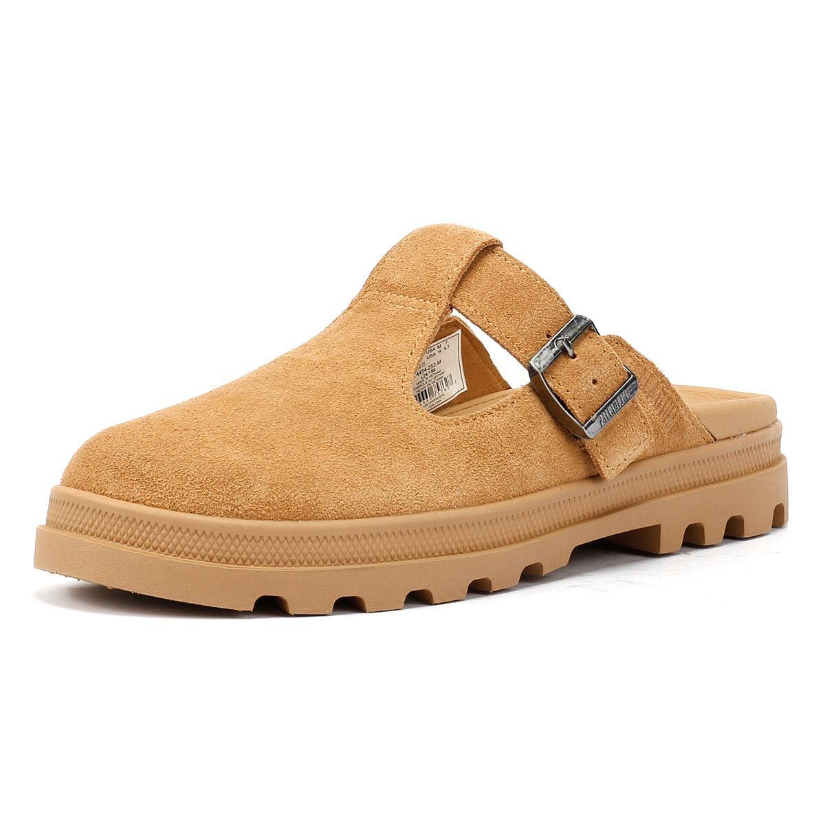 Palladium Dunelite Pyla Suede Dear Brown Mules 3/6