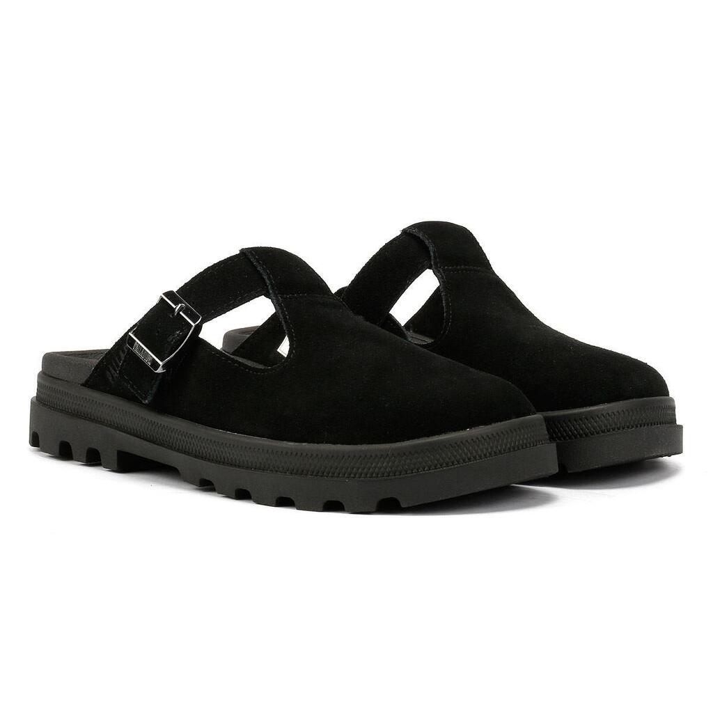 Palladium Dunelite Pyla Suede Black Mules