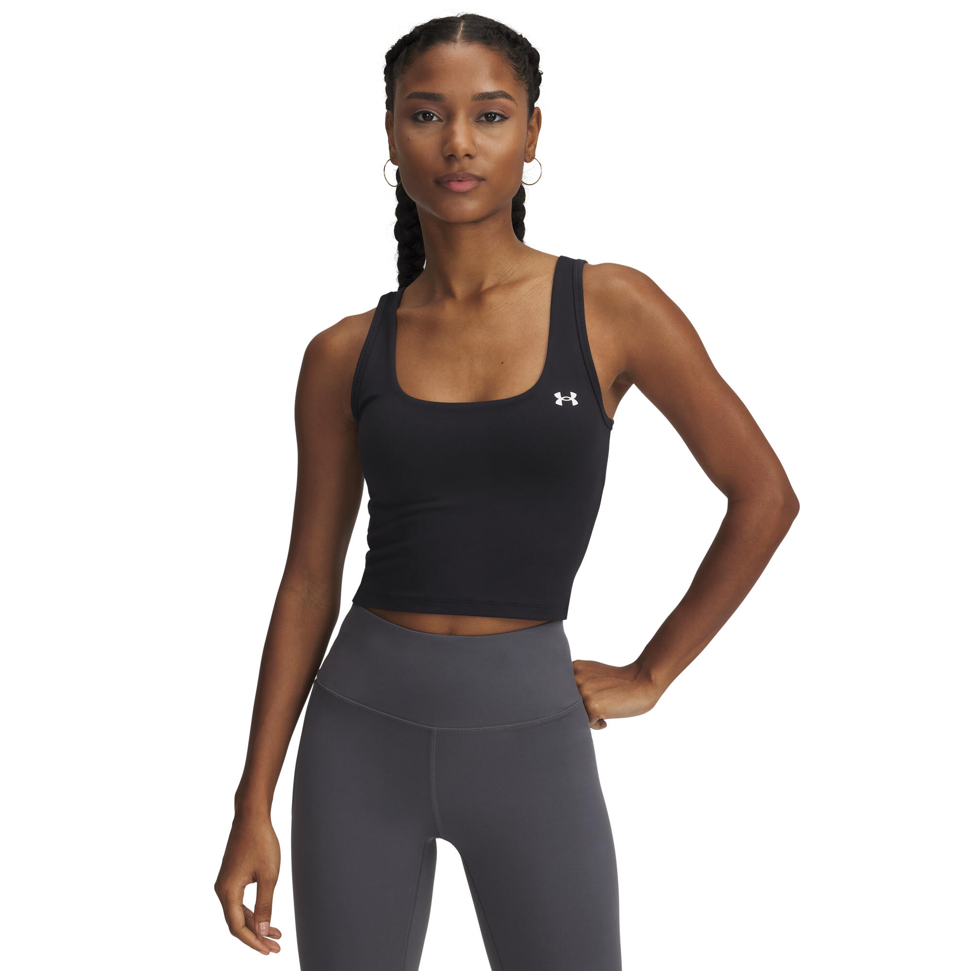 Under Armour - Débardeur Femme Under Armour Motion - Débardeur - Blanc|noir - Decathlon