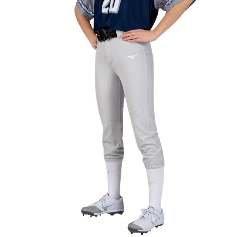 Mizuno Women's Belted Stretch SB Pant M Grey Baseball/Softball 3/4