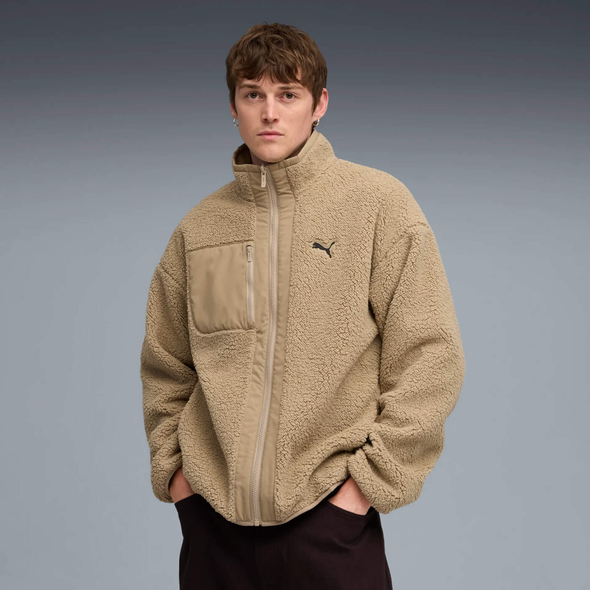 Puma Herren Fleecejacke Reversible Hybrid Sherpa Jacket 688371 2/9