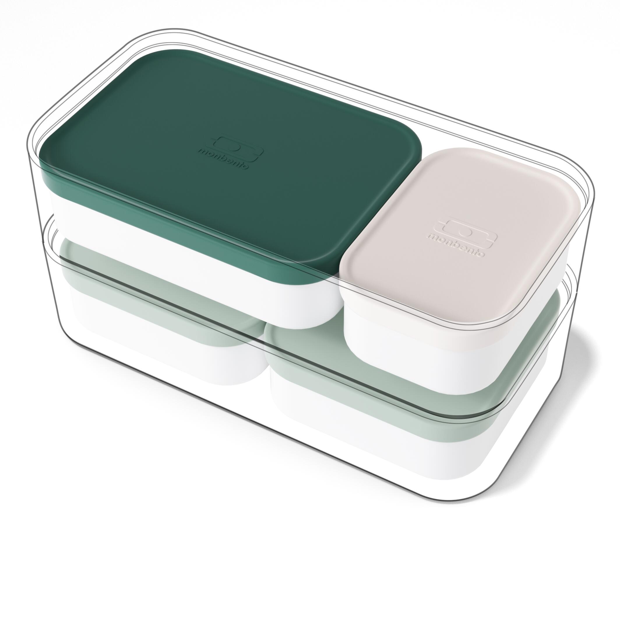 Set boite repas 2x500ml - 1L Leaves + accessoires |Adulte|Bureau, pique-nique 4/6