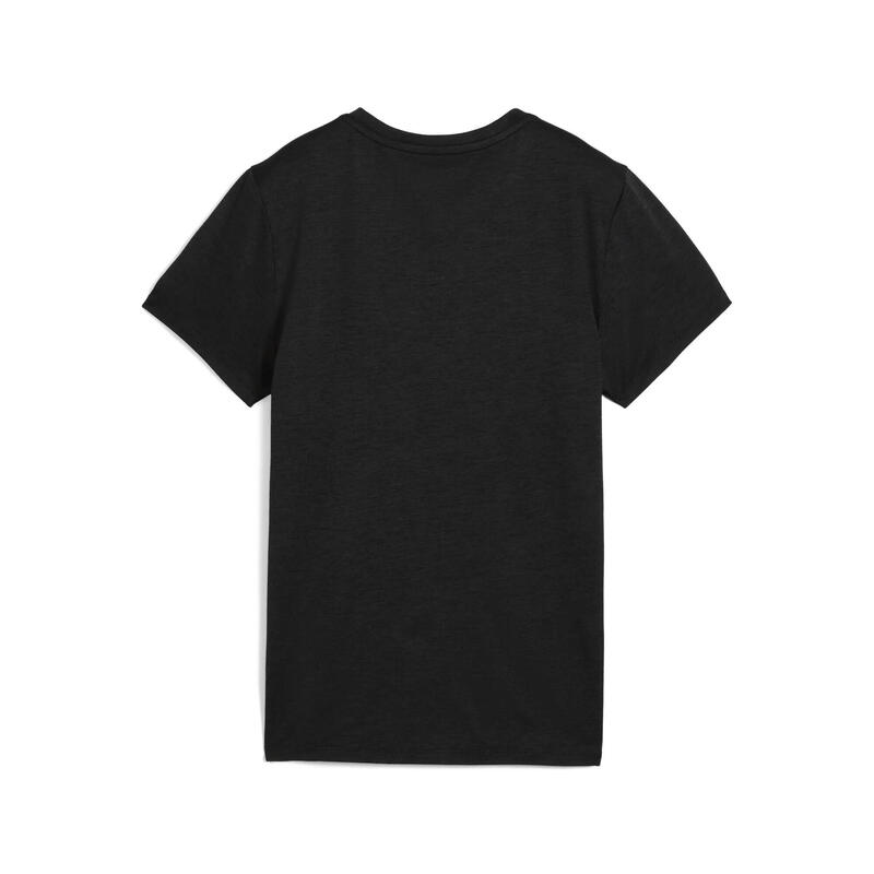 Tricou alergare femei logo mânecă scurtă Tad Essentials, negru PUMA