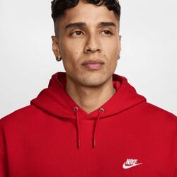 Felpa con cappuccio uomo ( fleece) nike rosso 3/3