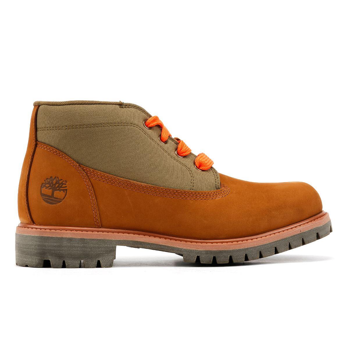 Mens Premium Leather Mid Cut Chukka Boots (Medium Brown) 5/6