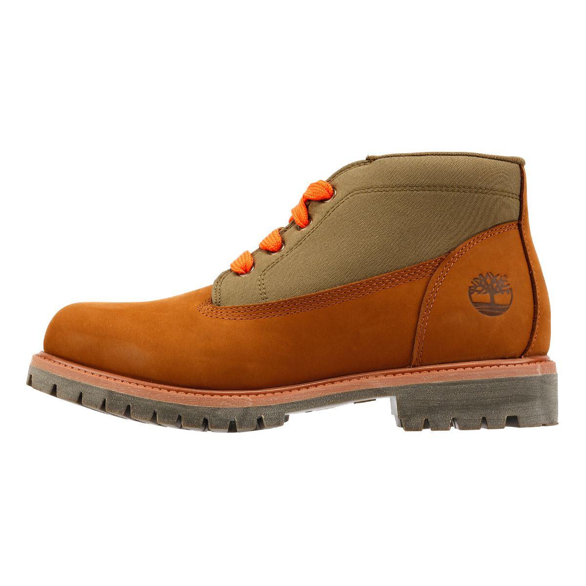 Mens Premium Leather Mid Cut Chukka Boots (Medium Brown) 6/6