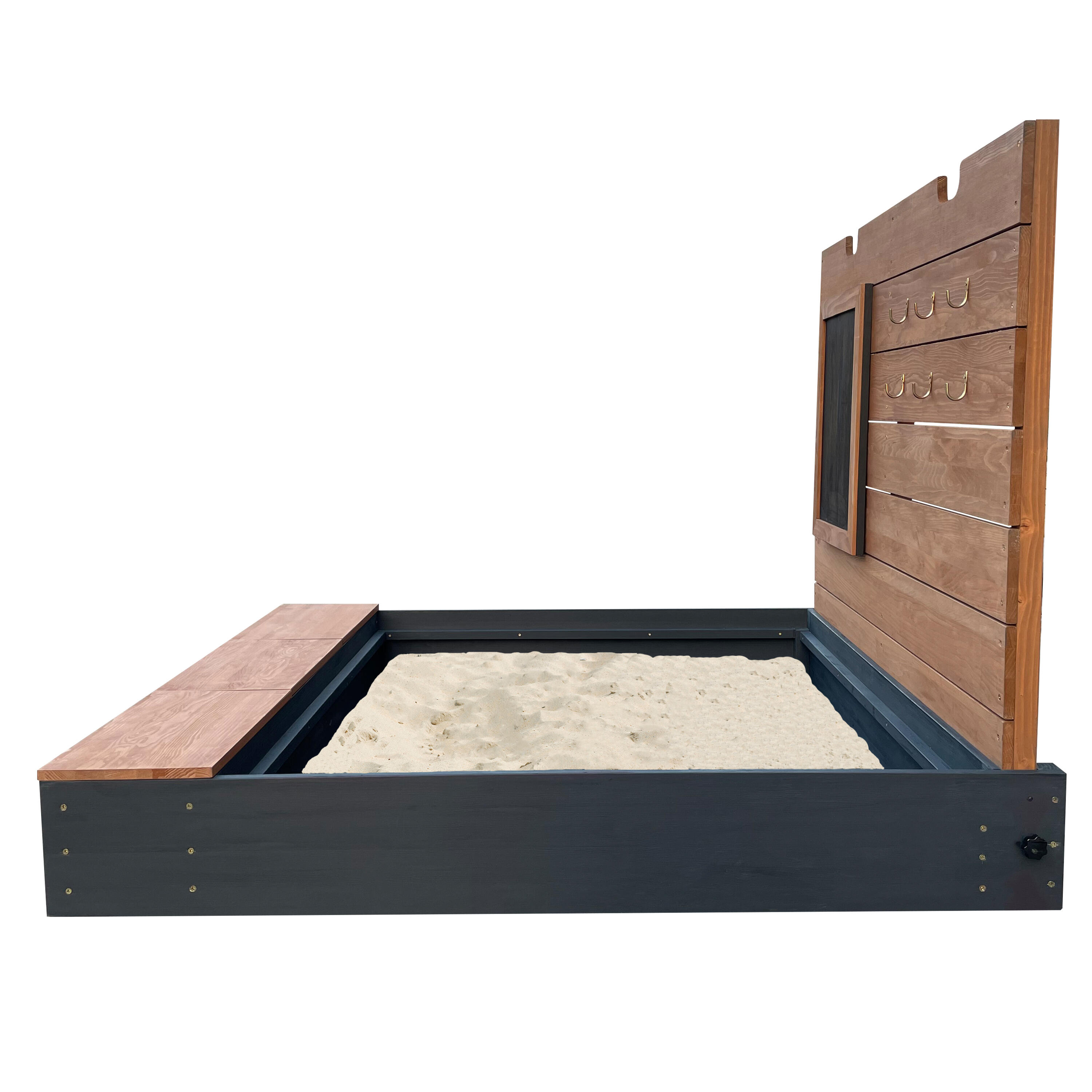 Bac à sable avec espace de rangement et couvercle, Mandy XL - 130 x 120 cm 3/7