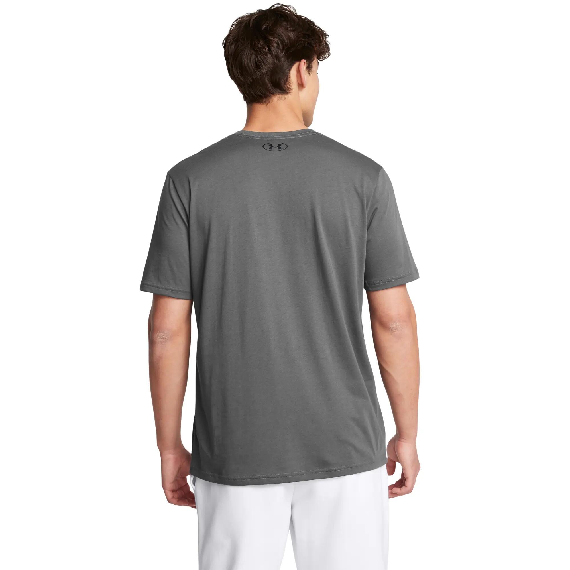 T-shirt Uomo Under Armour Grigio Scuro con Logo sul Petto 8/8