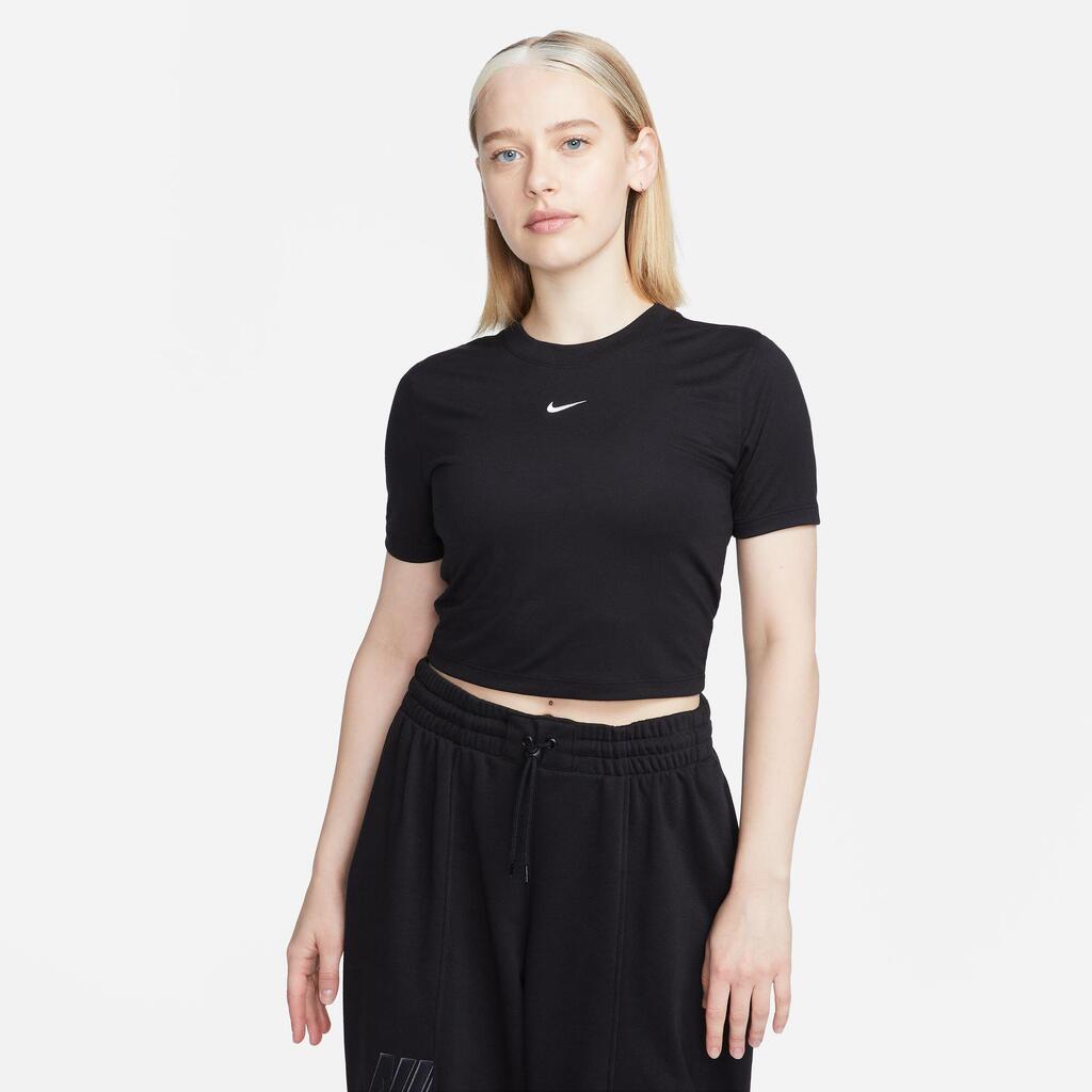 T-Shirt Female Nike Sportswear Essential Slim-Fit Crop Black