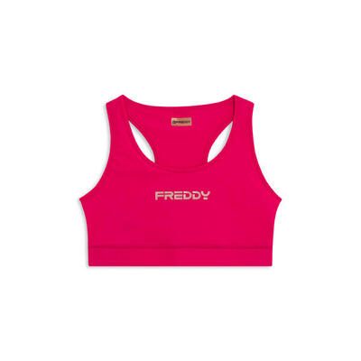 Top sportivo con retro vogatore elasticizzato