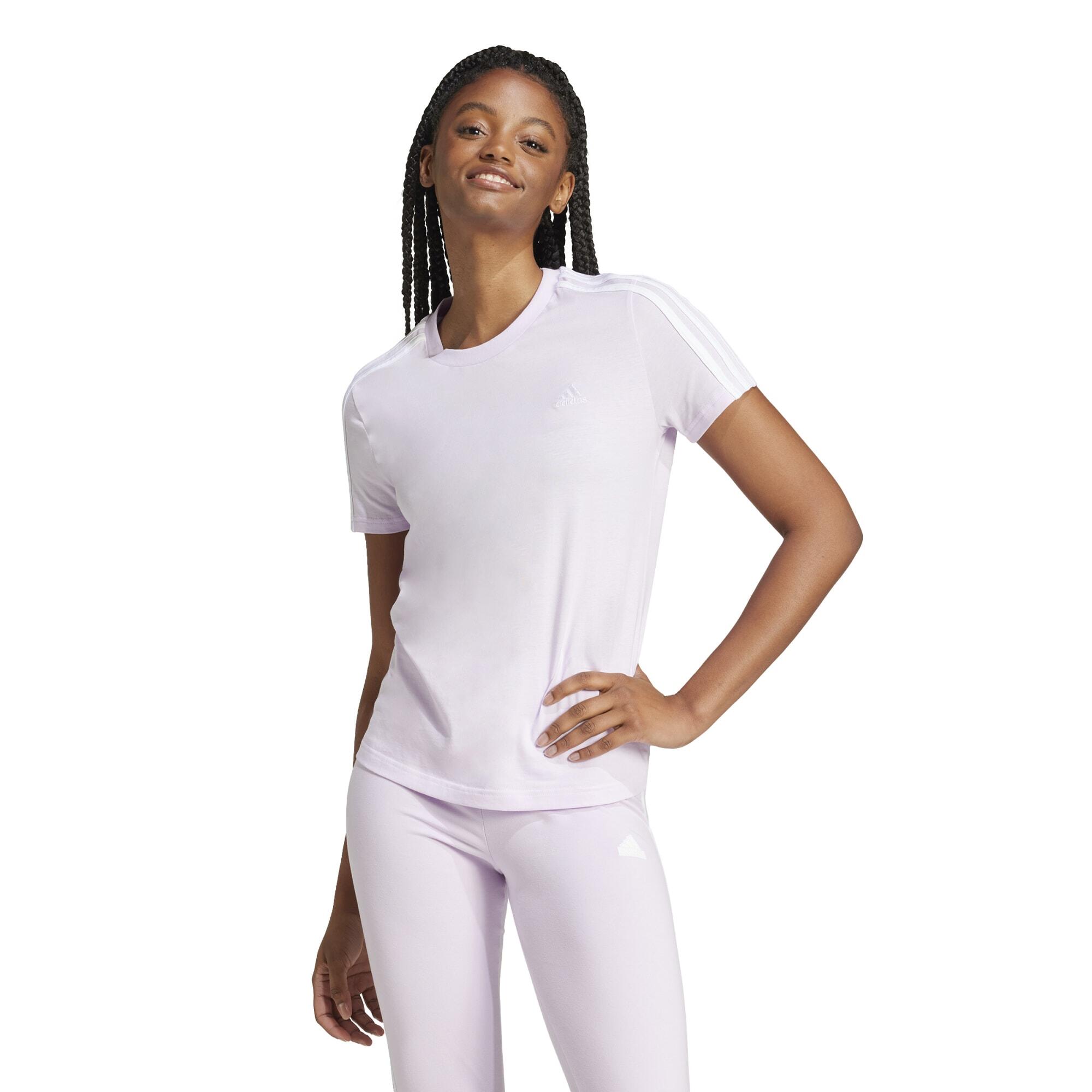 T-shirt Slim 3-Stripes ADIDAS Essentials per Adulti - XXS Ice Lavender 2/3