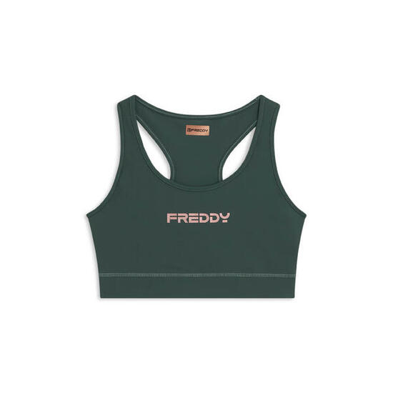 Top sportivo con retro vogatore elasticizzato