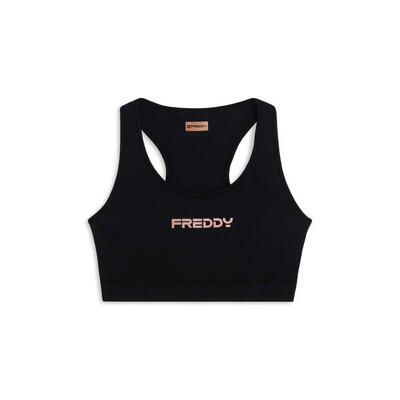 Top sportivo con retro vogatore elasticizzato