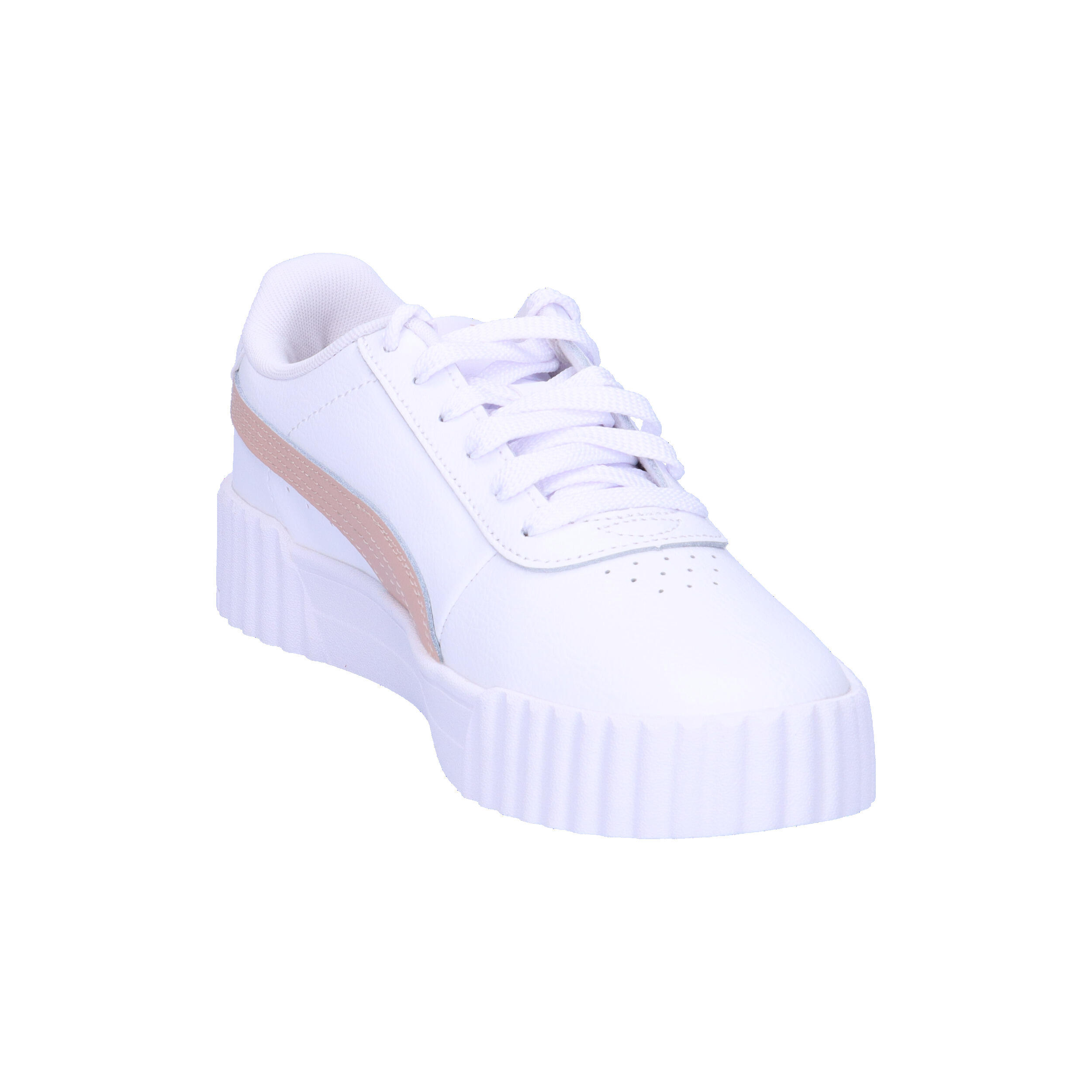 Scarpe Sportive Pelle Donna Puma Carina 3.0 Bianco Rosa 7/10