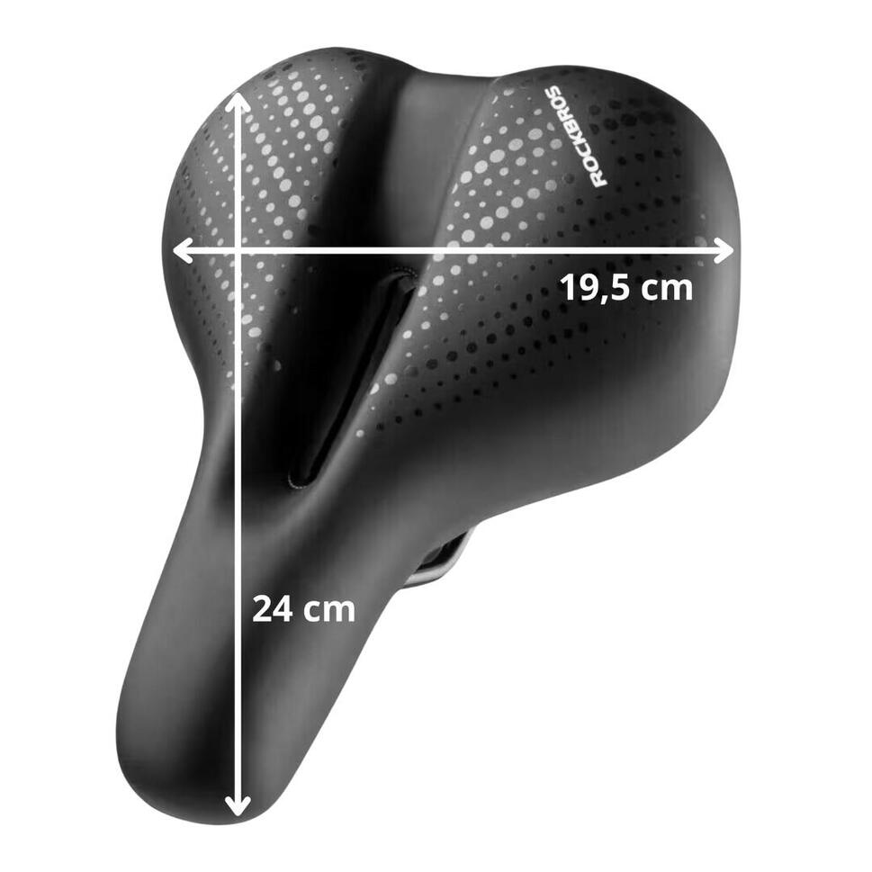 Siodełko rowerowe Rockbros unisex miękkie na sprężynach + lampka