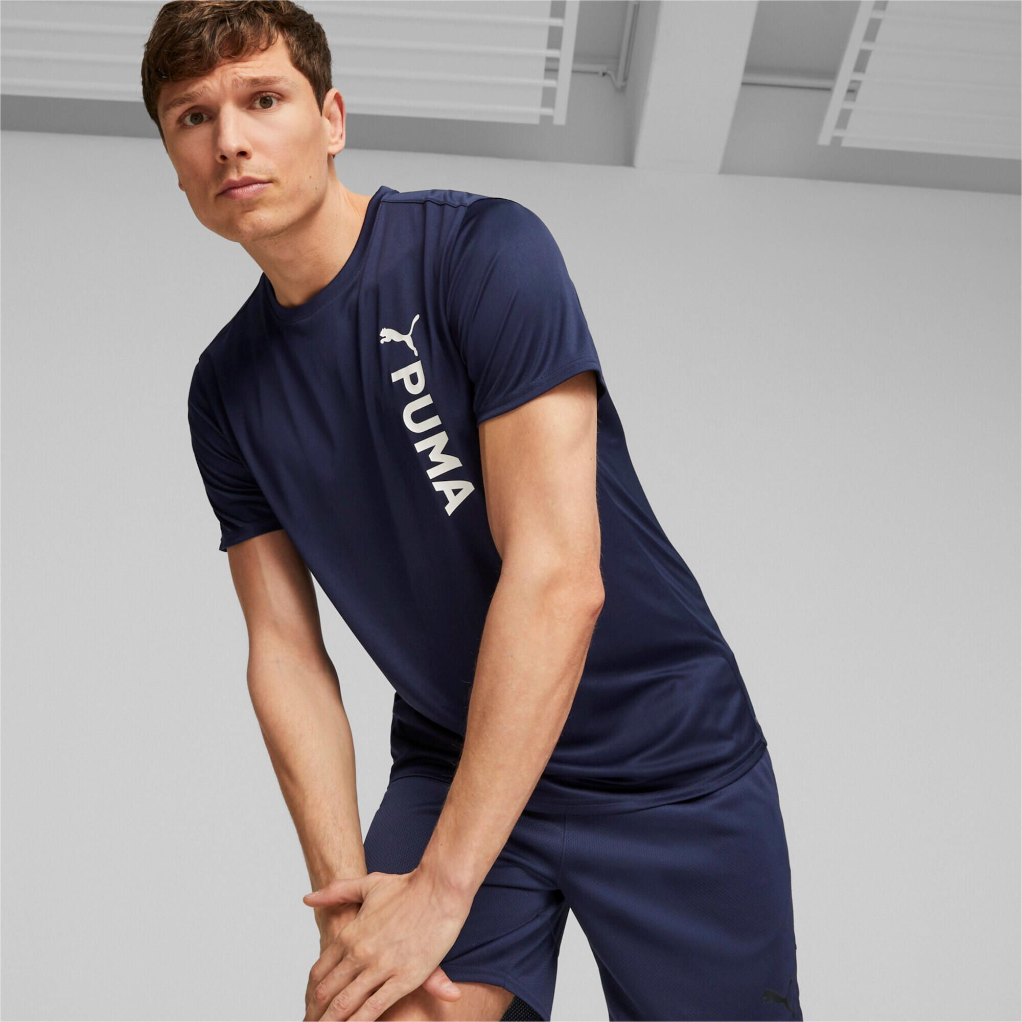 Puma Herren T-Shirt Fit Poly Logo Tee 523843 2/5