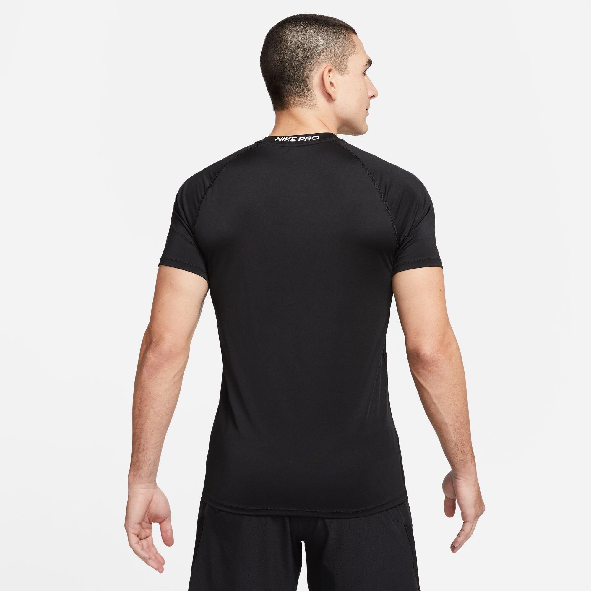 Nike Maglietta Slim Fit Uomo Maniche Corte Nero/Bianco 2/2