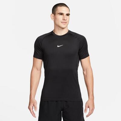 Nike heren slim fit t-shirt korte mouwen zwart/wit