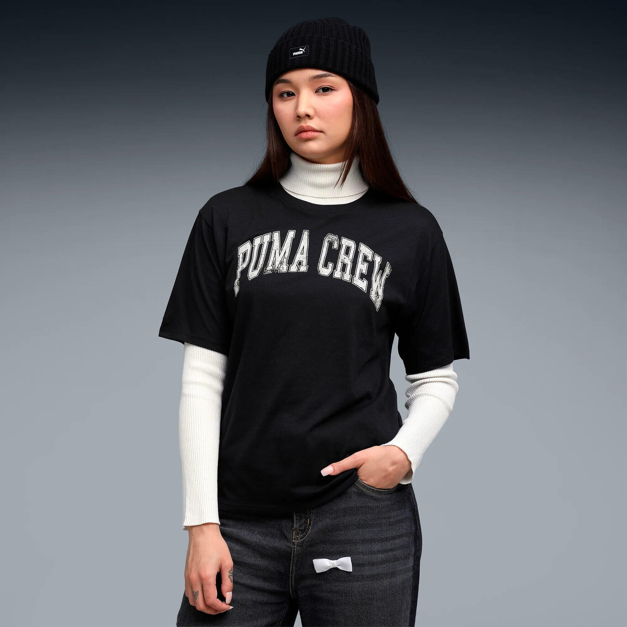 Puma Damen T-Shirt W Puma Crew Graphic Tee 527625 2/11