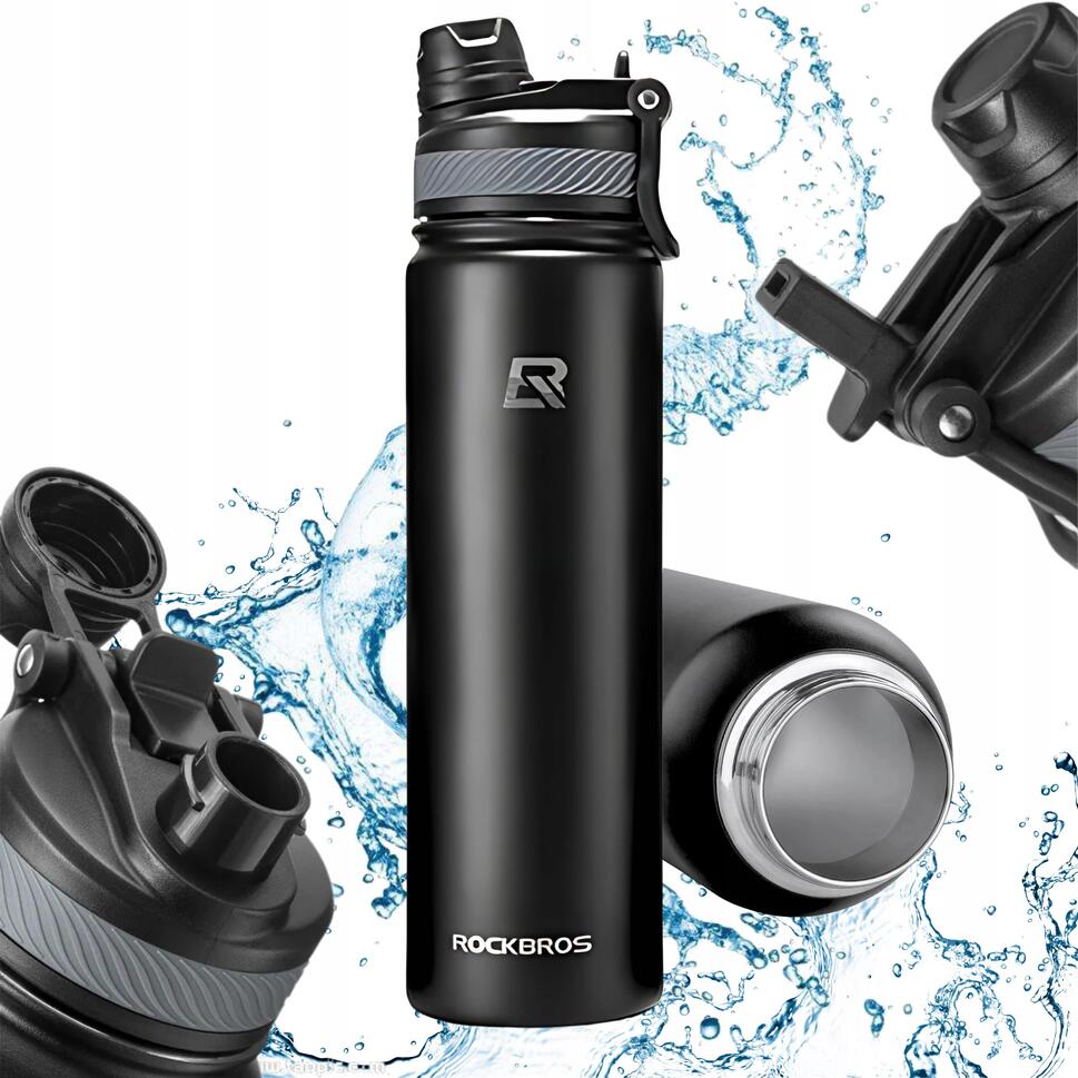 Butelka termiczna Rockbros 550ml termos stalowy - czarny