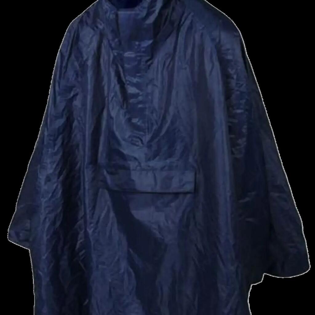 Waterproof Cycling Rain Cape, Navy Blue, L/XL