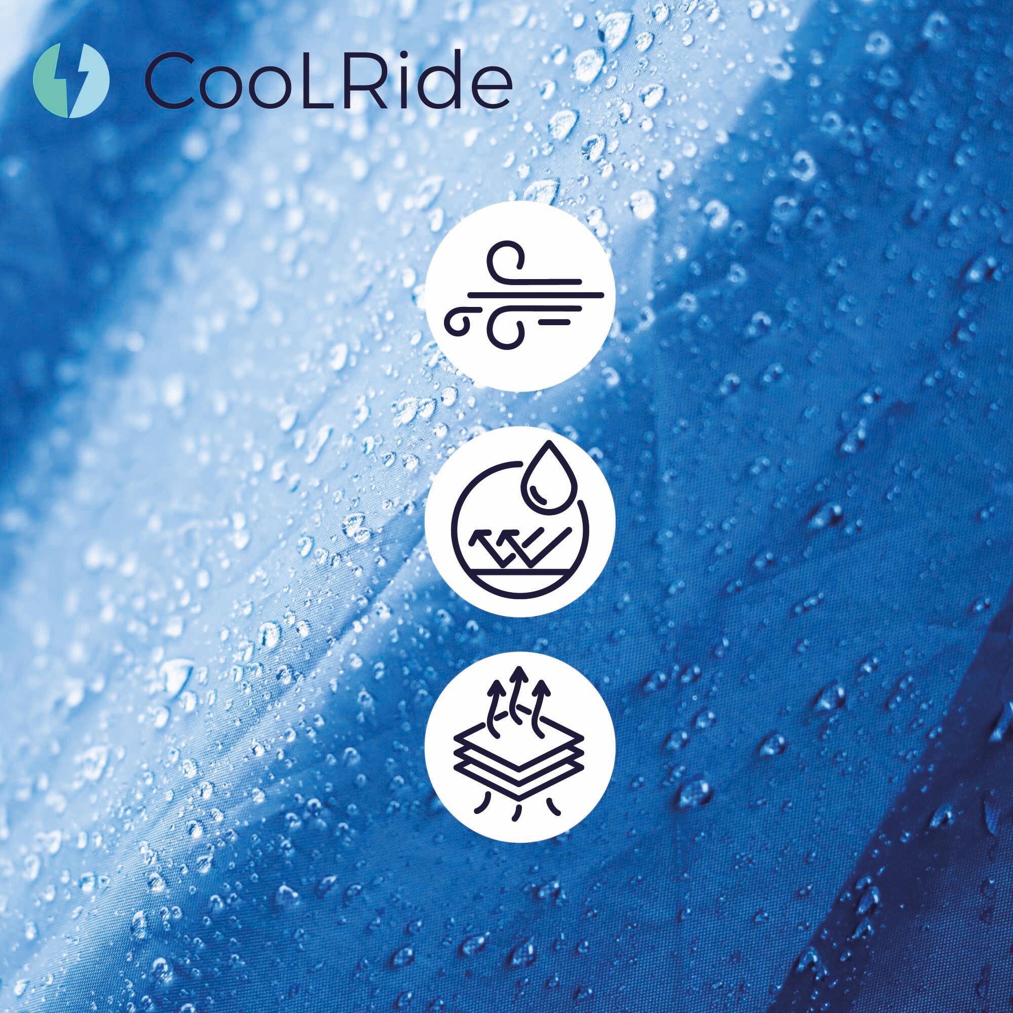 Regencape für Radfahrer, wasserdicht, marineblau, S/M 4/7