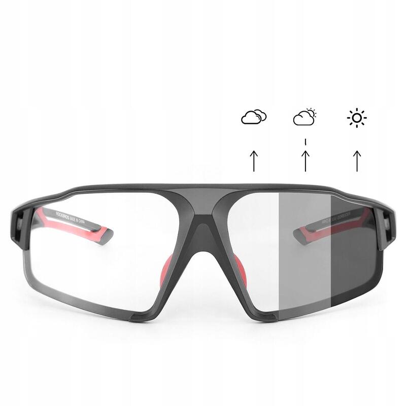 ROCKBROS Lunettes De Cyclisme Photochromiques Homme Femme - UV400 VTT Vélo Course Pêche Escalade