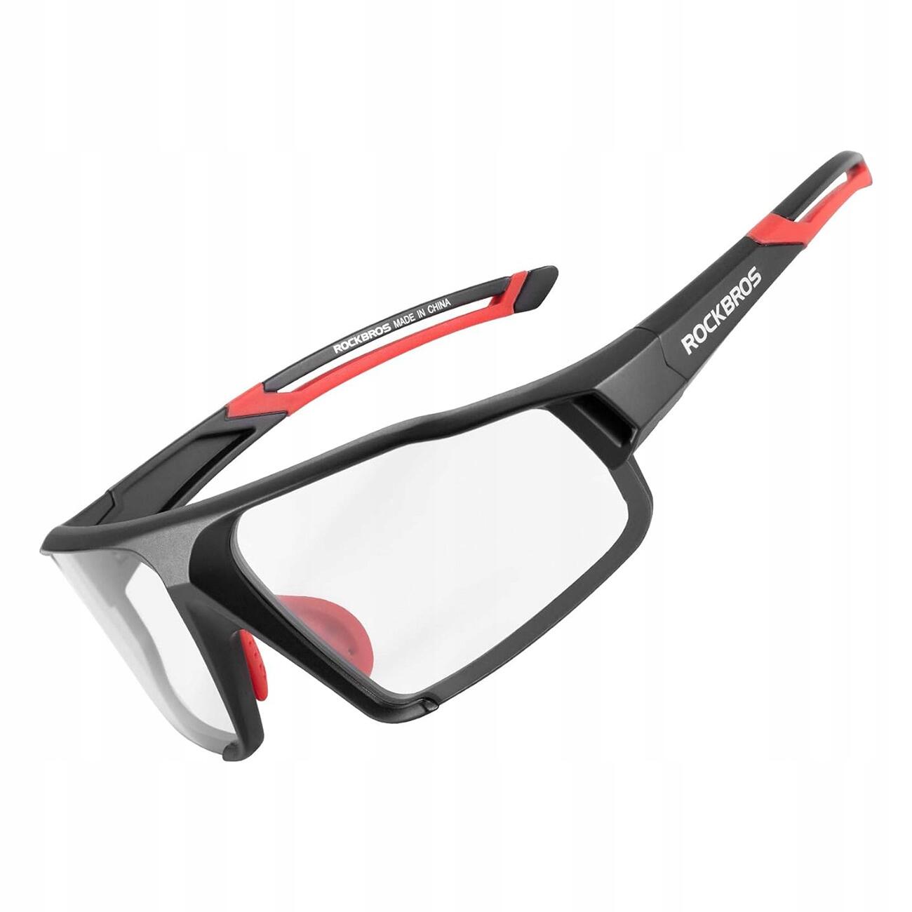 ROCKBROS Occhiali ciclismo Rockbros SP216BK fotocromatici UV400 nero/rosso