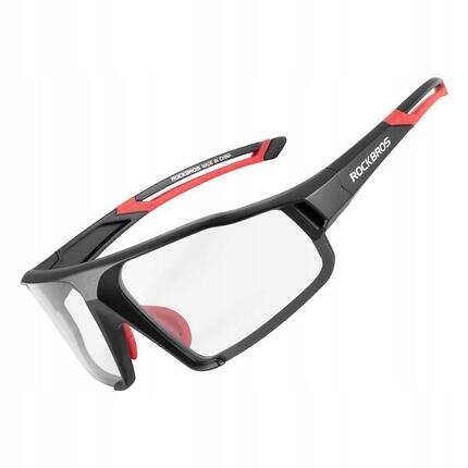 Okulary rowerowe fotochromowe Rockbros SP216BK UV400 - czarne i czerwone