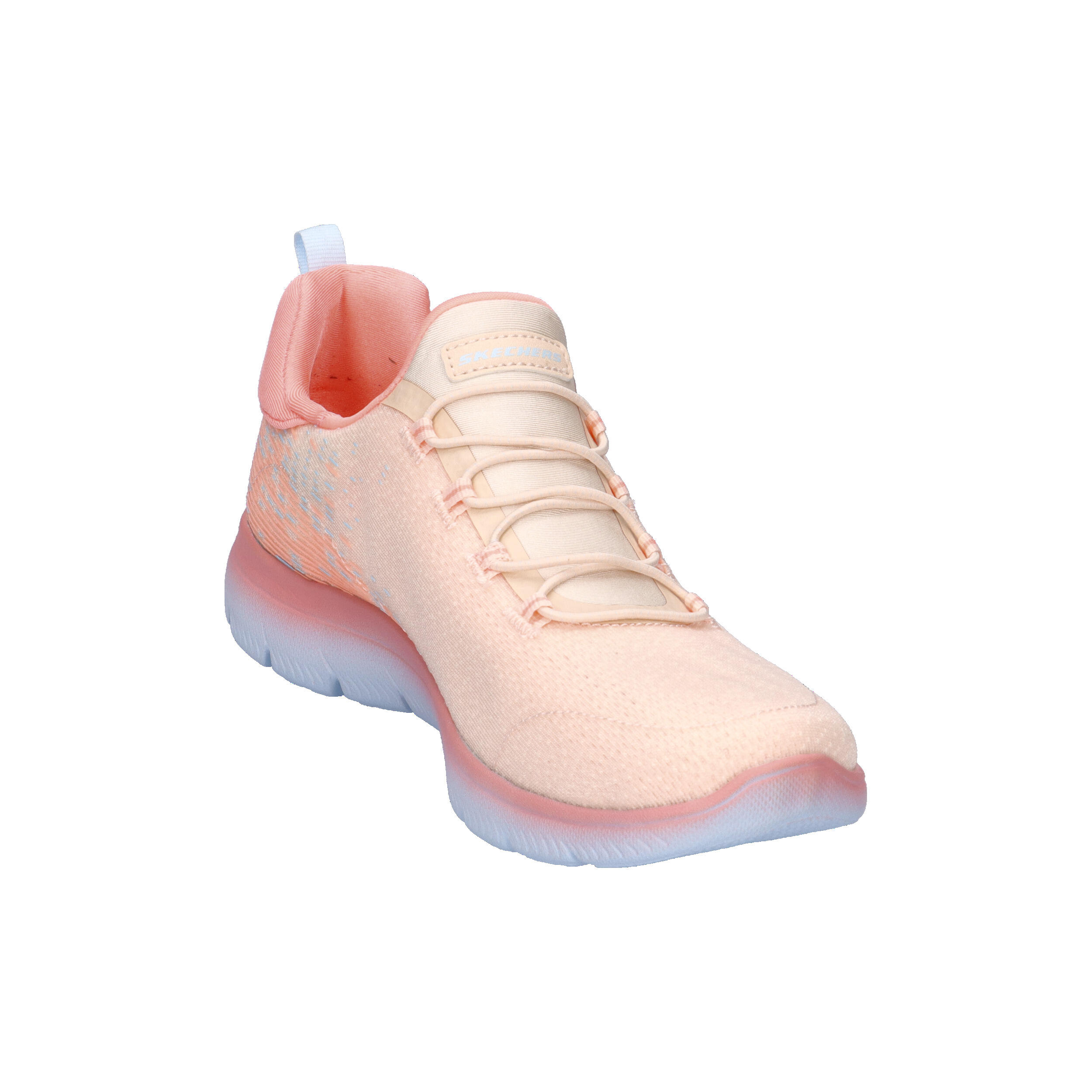 Ténis Skechers Modelo Summits Morning Glow Cor Laranja 7/10