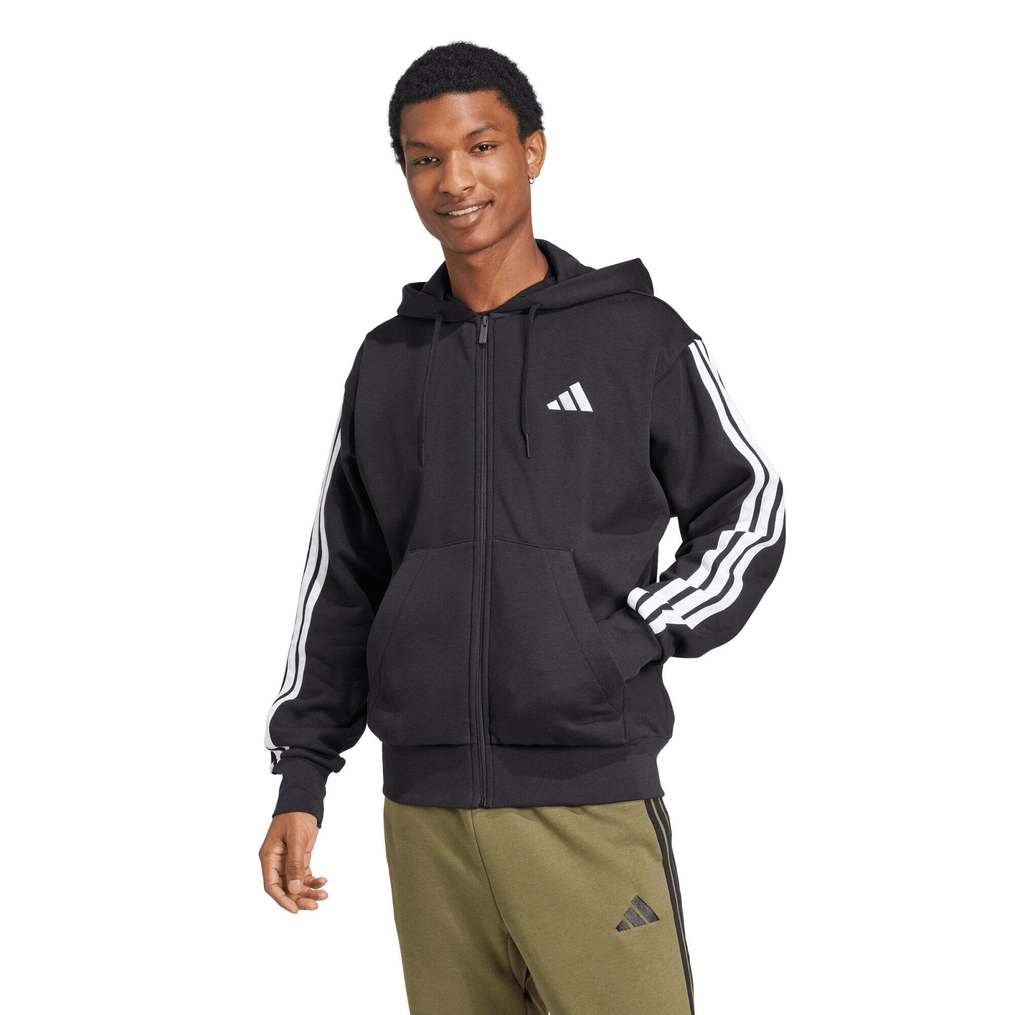adidas Herren Kapuzenjacke 3S Fleece FZ Hoodie 2/5