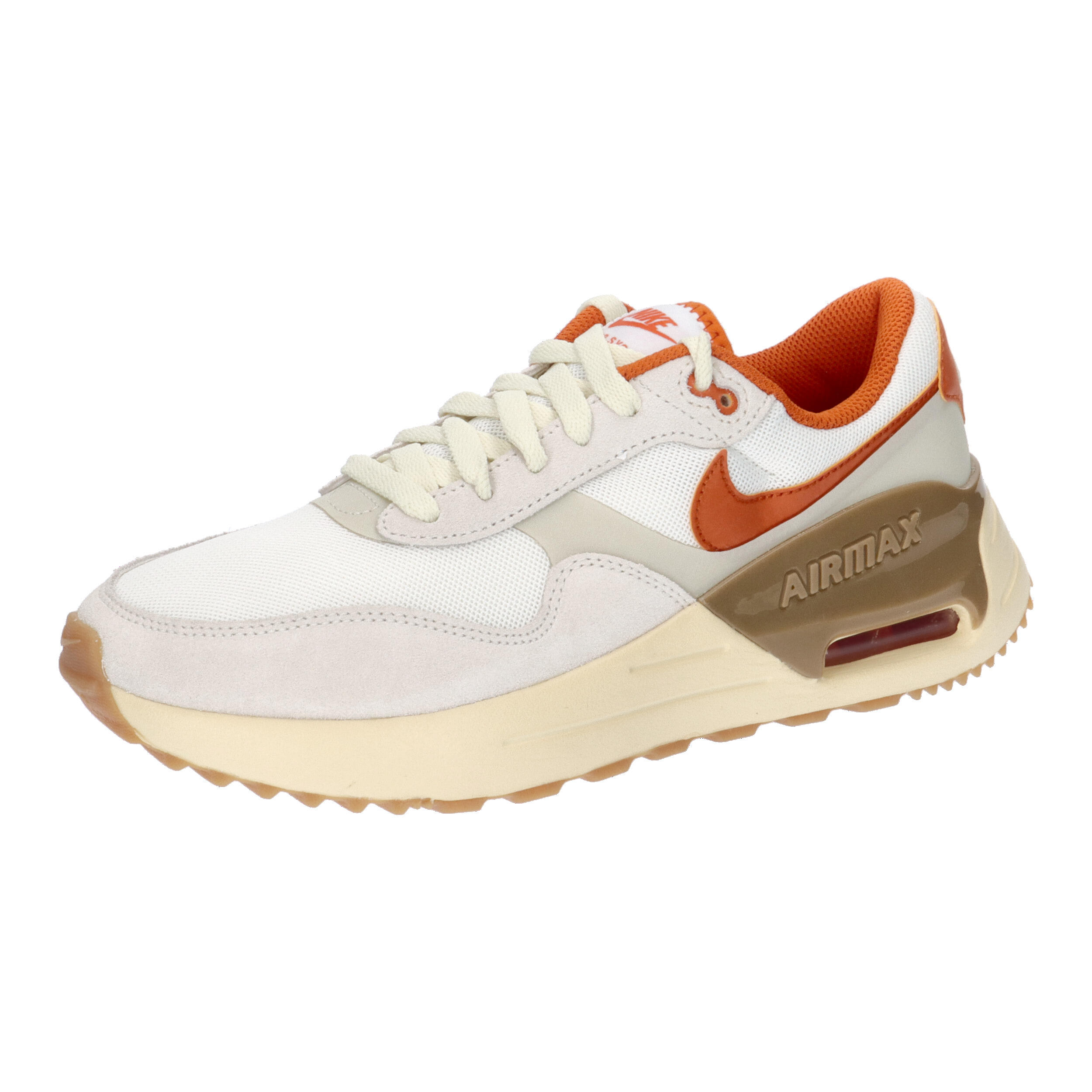 Nike - Chaussures Hommes Nike Air Max Systm Beige - Chaussures De Sport - Blanc|orange - 36,5 - Decathlon
