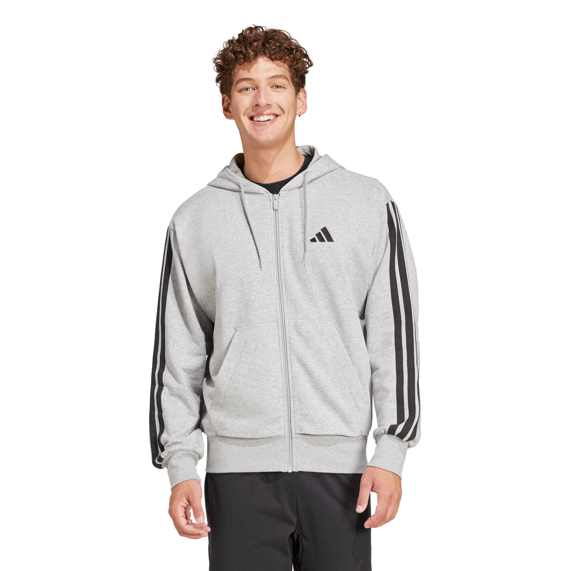 Essentials 3-Stripes French Terry Ritshoodie 8/9