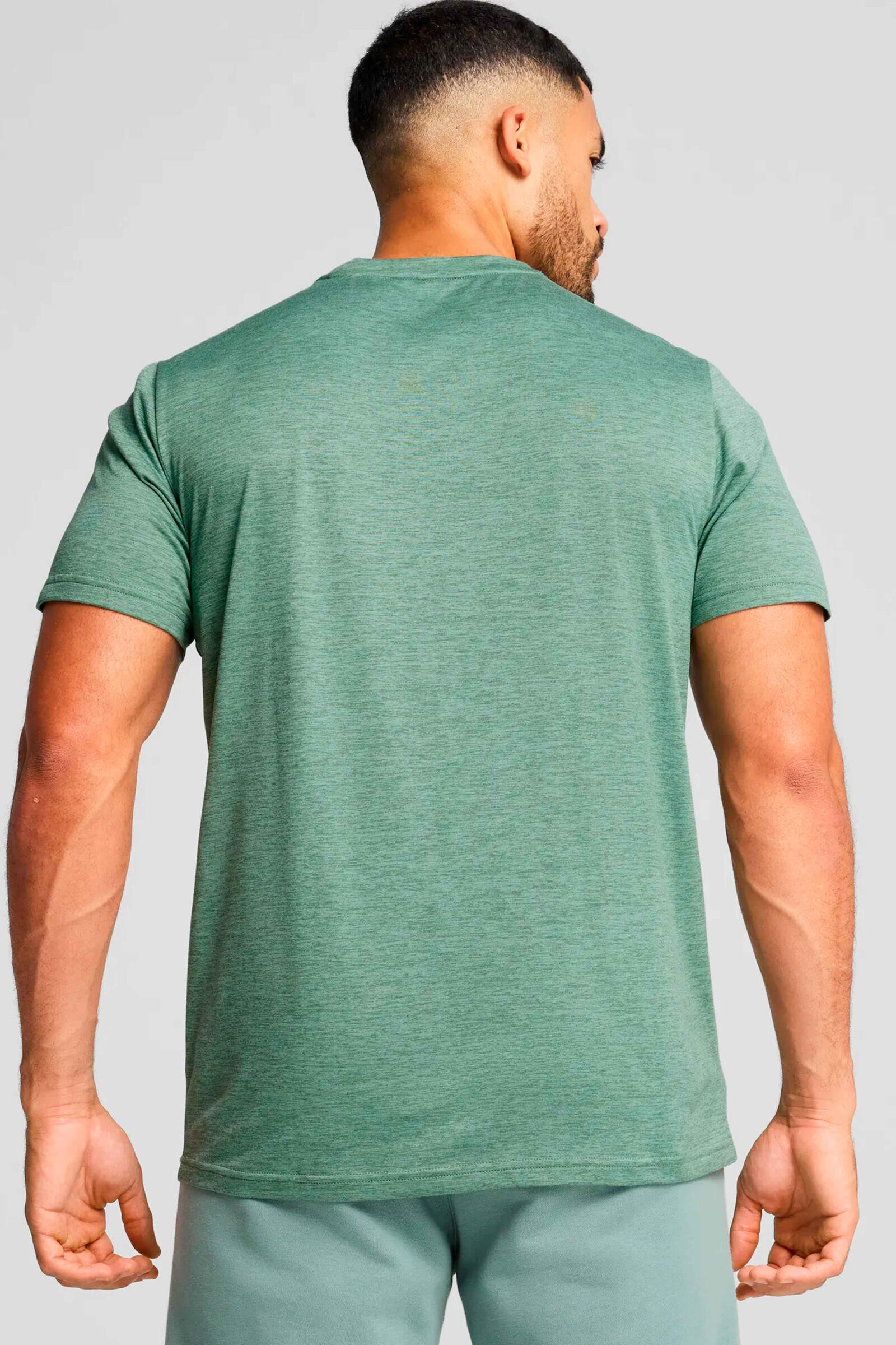 Puma Camiseta Tad Essential Heather Cat Verde 4/9