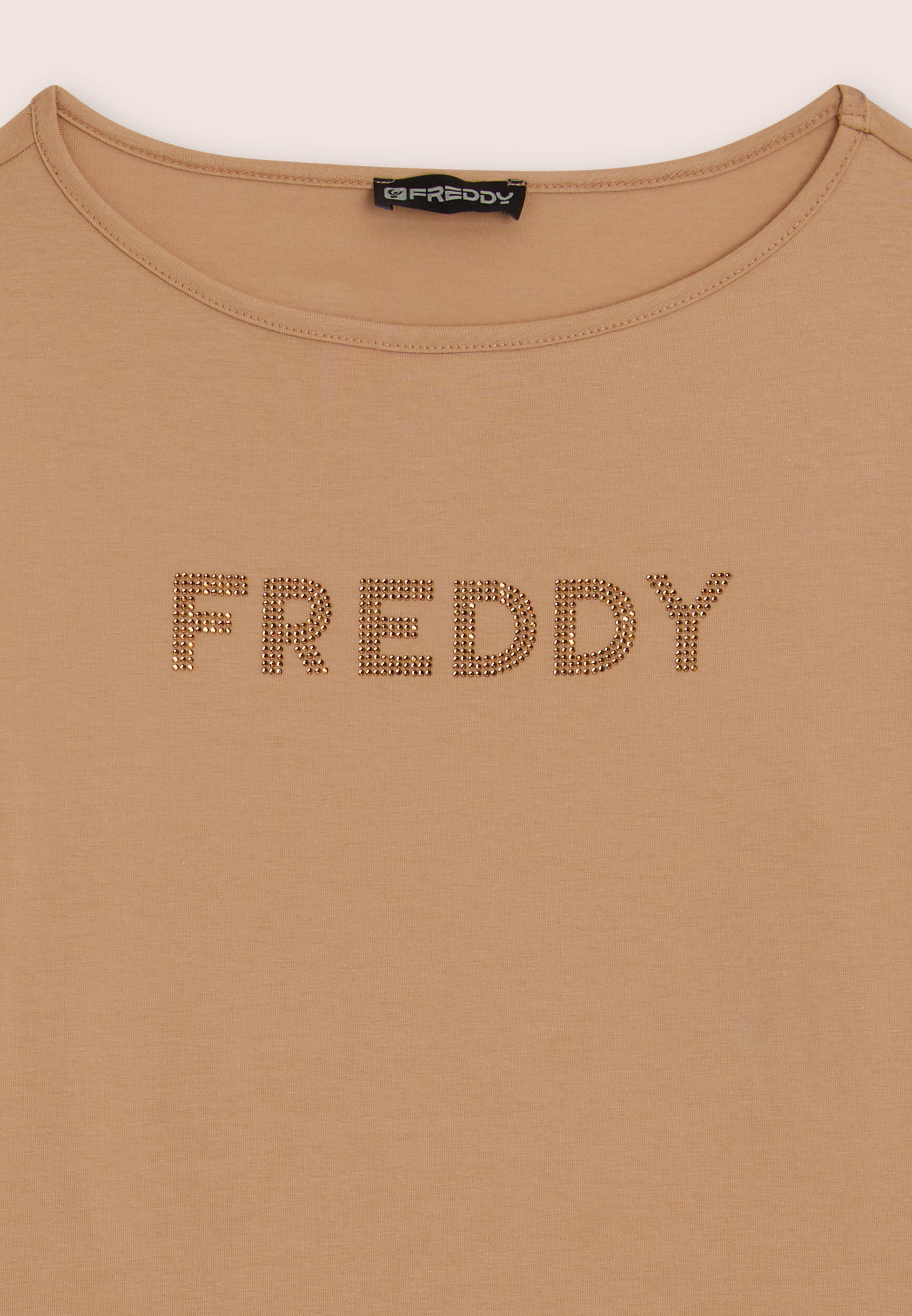 Camiseta de manga larga en tejido de punto con logotipo FREDDY de strass 3/3