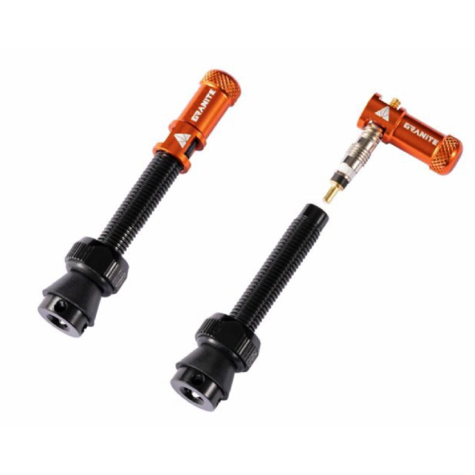 Granite - Valve Et Bouchons De Valve Granite Design Cnc Juicy Nipples - Valve De Gonflage - Orange - 44 Mm - Decathlon