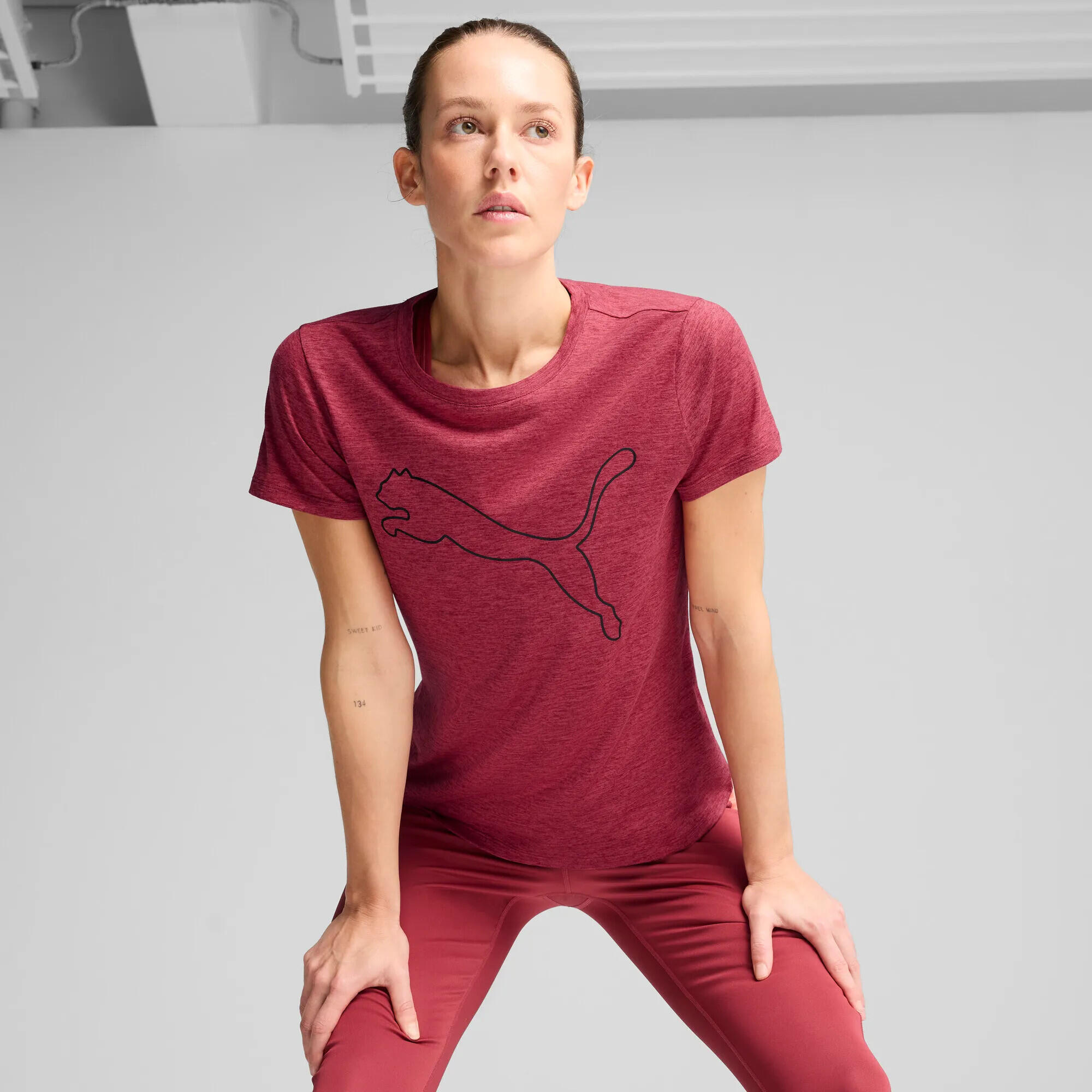 Puma Damen T-Shirt TAD ESSENTIAL Heather Logo Tee 525893 2/9