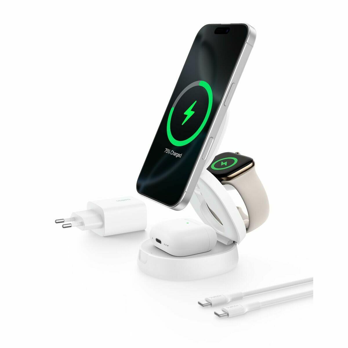 Caricabatterie Senza Fili BELKIN WIZ034KQWH Bianco 2/5