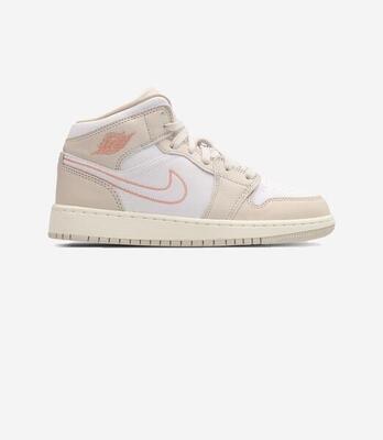 Nike GS Air Jordan 1 Mid Se Sanddrift White