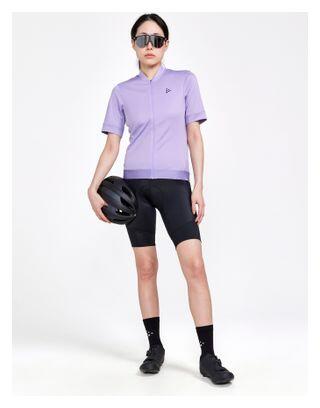 Dames Craft Core Essence Regular Fit Lavendel fietstrui met korte mouwen 3/4